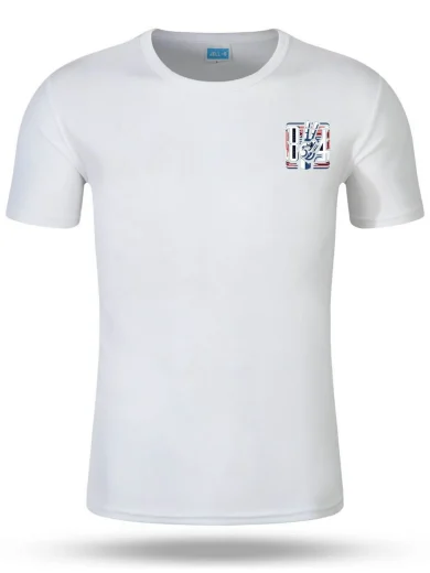 Brand 804 Ultimate Performance DryFit Slim-Fit White T-Shirt—perfect for both gym sessions and casual outings. XXL=Medium